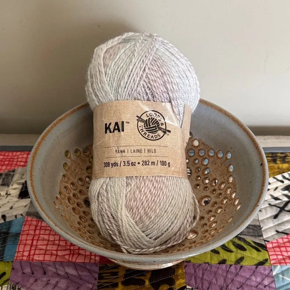 Kai Loops & Threads Light Gray Yarn Skein NWT